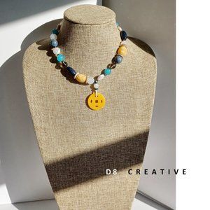 New handmade design mixed gems stone necklace